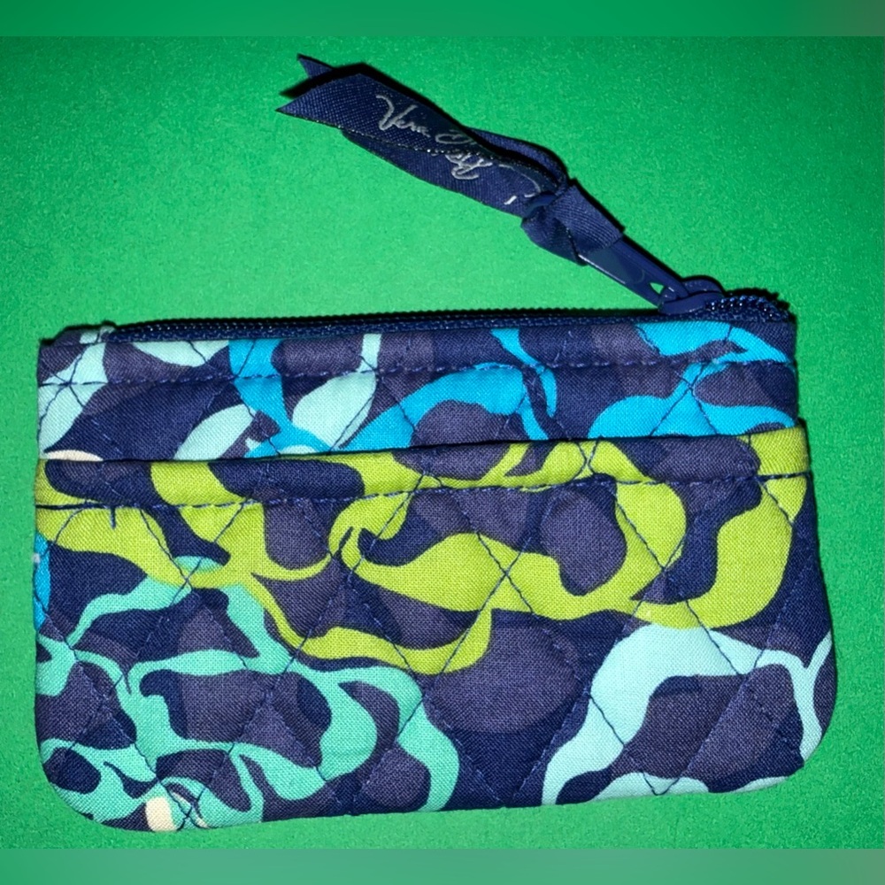 Vera Bradley Catalina Blues Quilted Coin Card Pouch